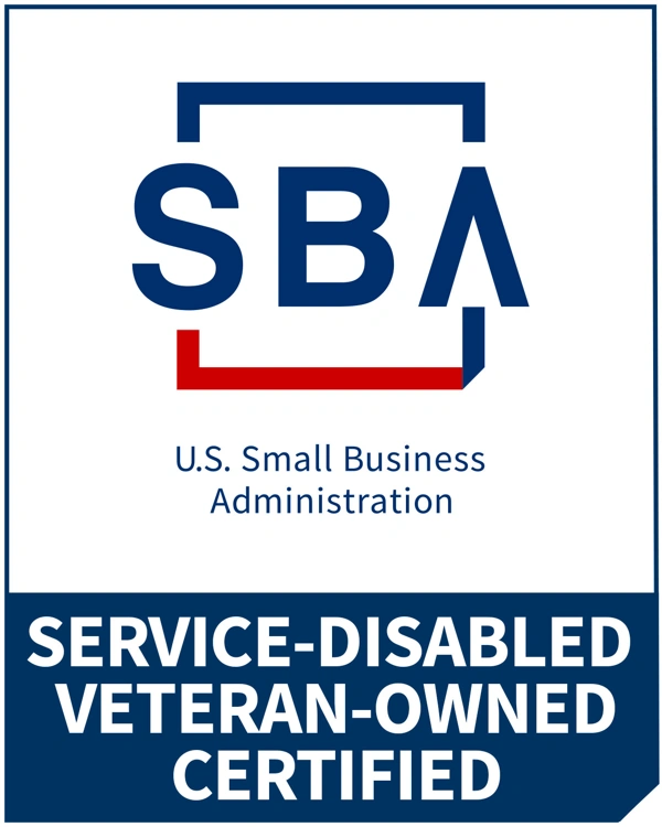 SBA Service-Disabled Veteran-Owned Small Business certified badge